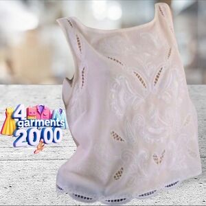 You are not alone sheer sleeveless tank with open back size S